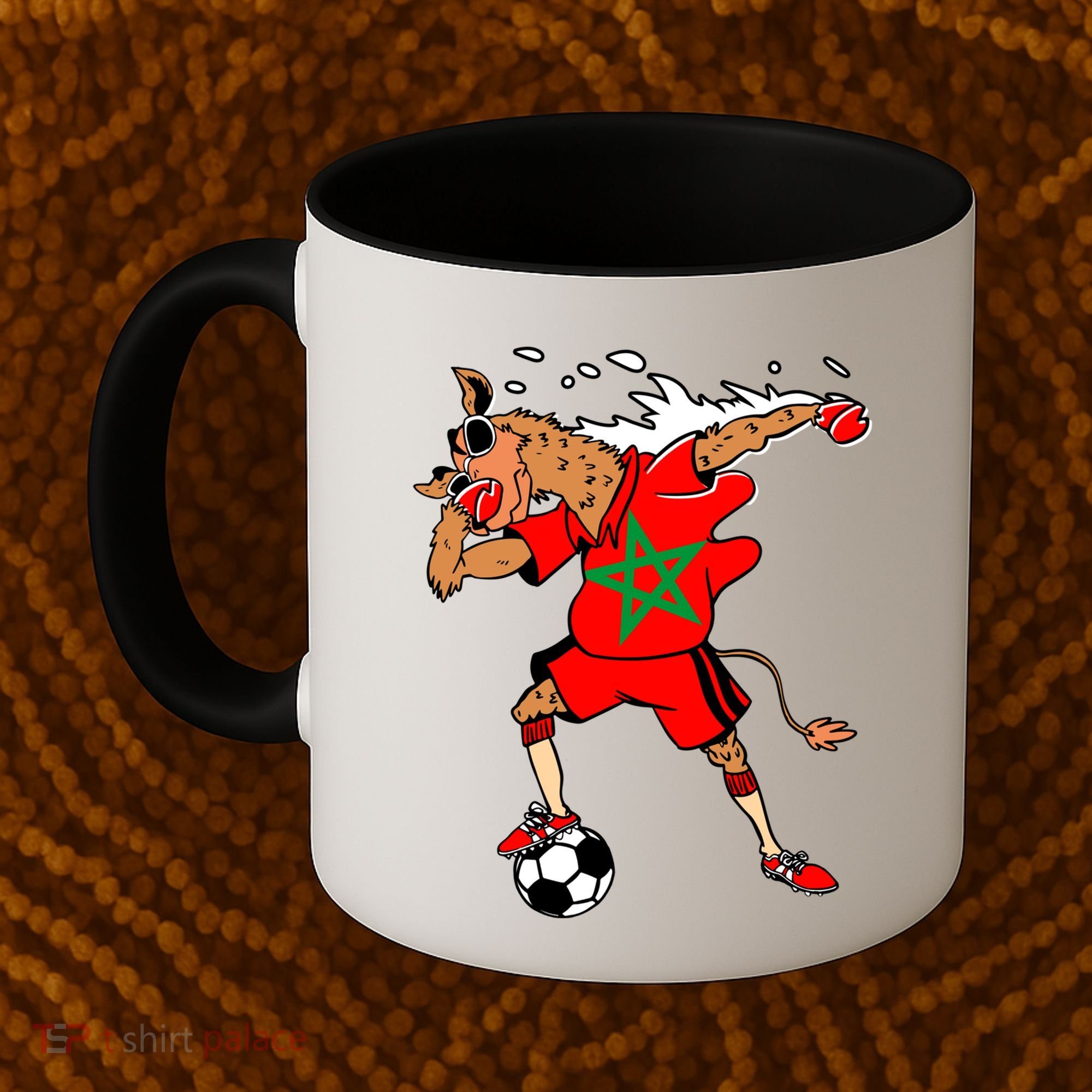 Moroccan Camel Morocco Flag Soccer Rabat Football Player Great Gift Coffee Mug