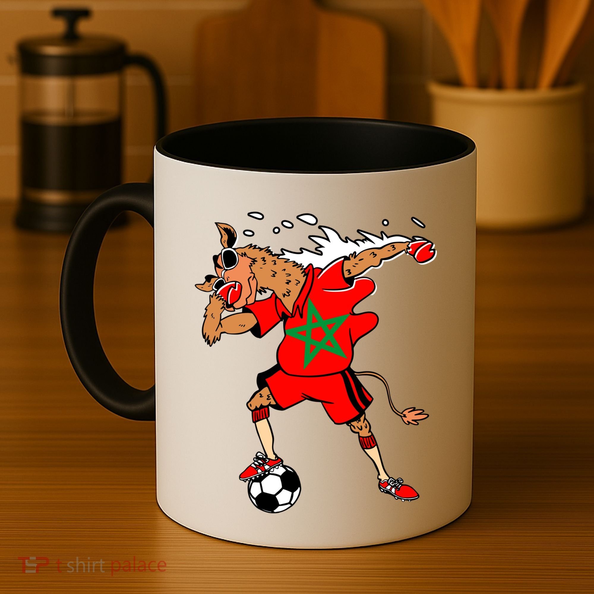 Moroccan Camel Morocco Flag Soccer Rabat Football Player Great Gift Coffee Mug