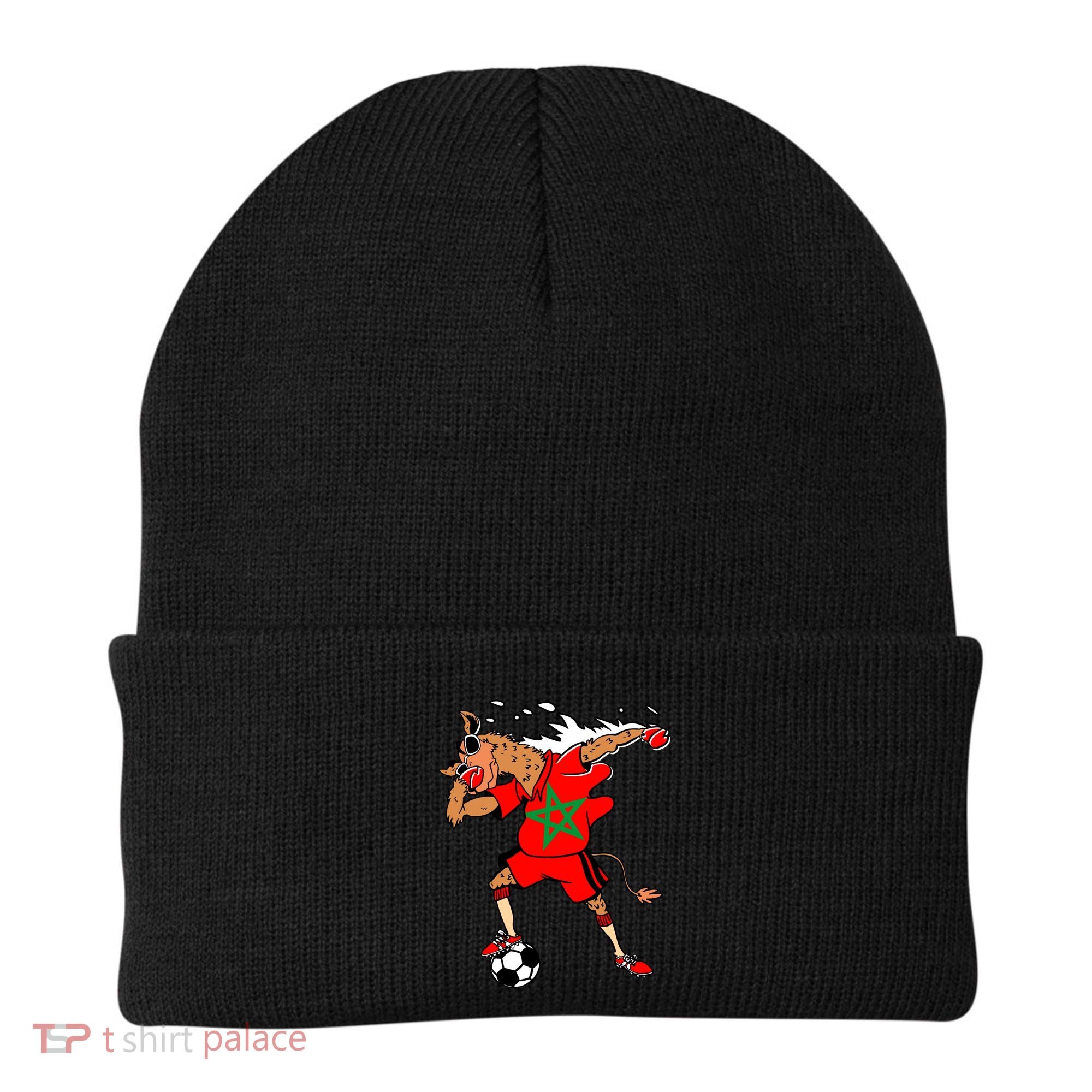 Moroccan Camel Morocco Flag Soccer Rabat Football Player Great Gift Beanie