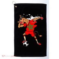 Moroccan Camel Morocco Flag Soccer Rabat Football Player Great Gift Golf Towel thumb 0