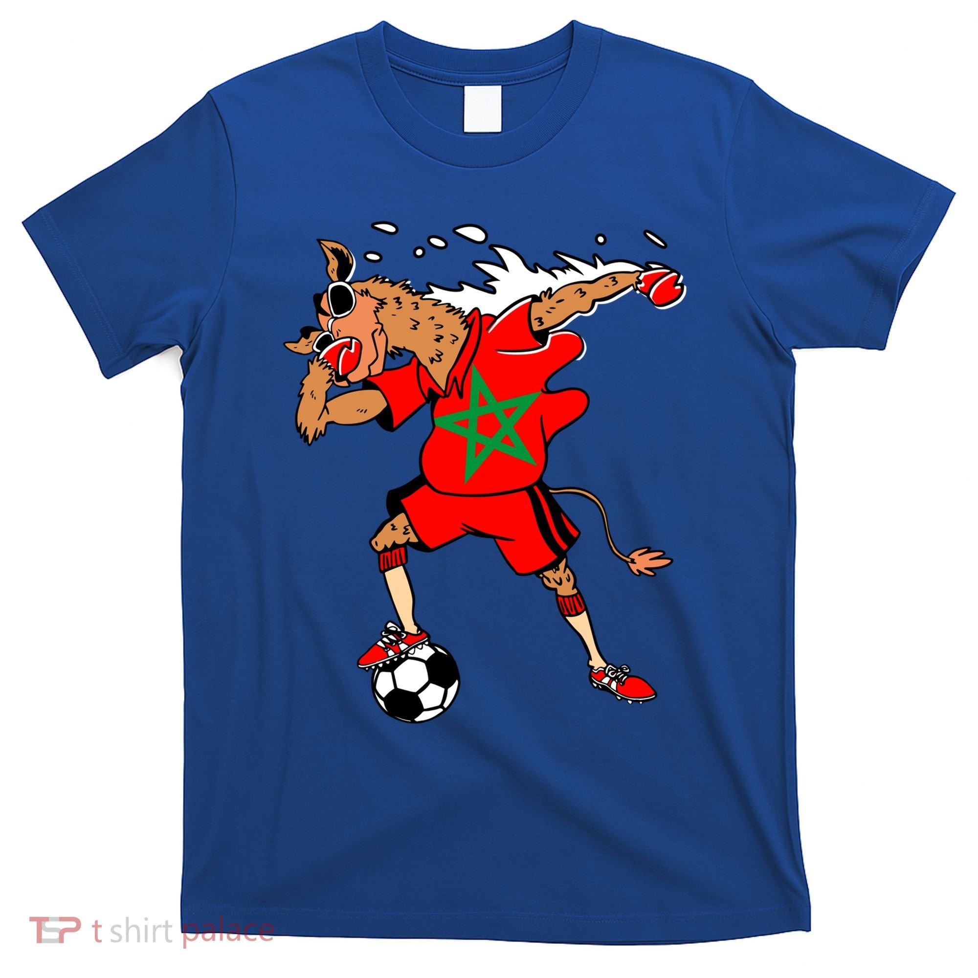 Moroccan Camel Morocco Flag Soccer Rabat Football Player Great Gift T-Shirt