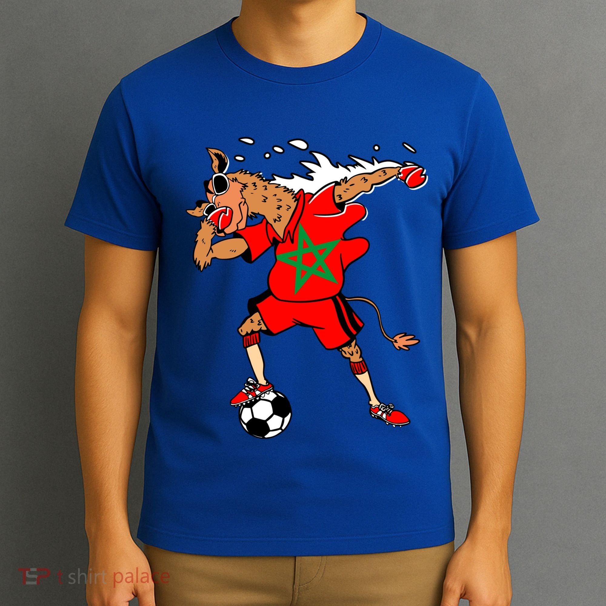 Moroccan Camel Morocco Flag Soccer Rabat Football Player Great Gift T-Shirt