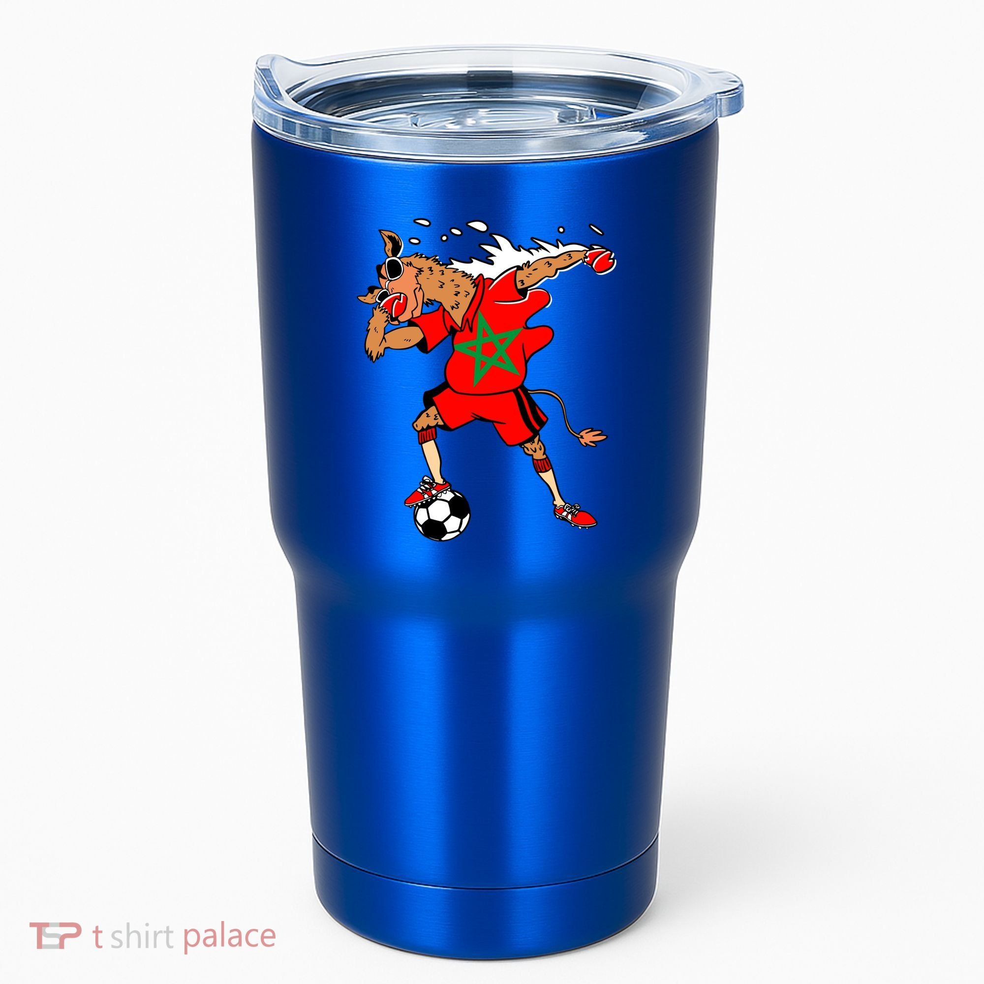 Moroccan Camel Morocco Flag Soccer Rabat Football Player Great Gift Tumbler