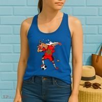 Moroccan Camel Morocco Flag Soccer Rabat Football Player Great Gift Women's Tank Top thumb 2