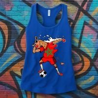 Moroccan Camel Morocco Flag Soccer Rabat Football Player Great Gift Women's Tank Top thumb 3