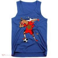 Moroccan Camel Morocco Flag Soccer Rabat Football Player Great Gift Tank Top thumb 0