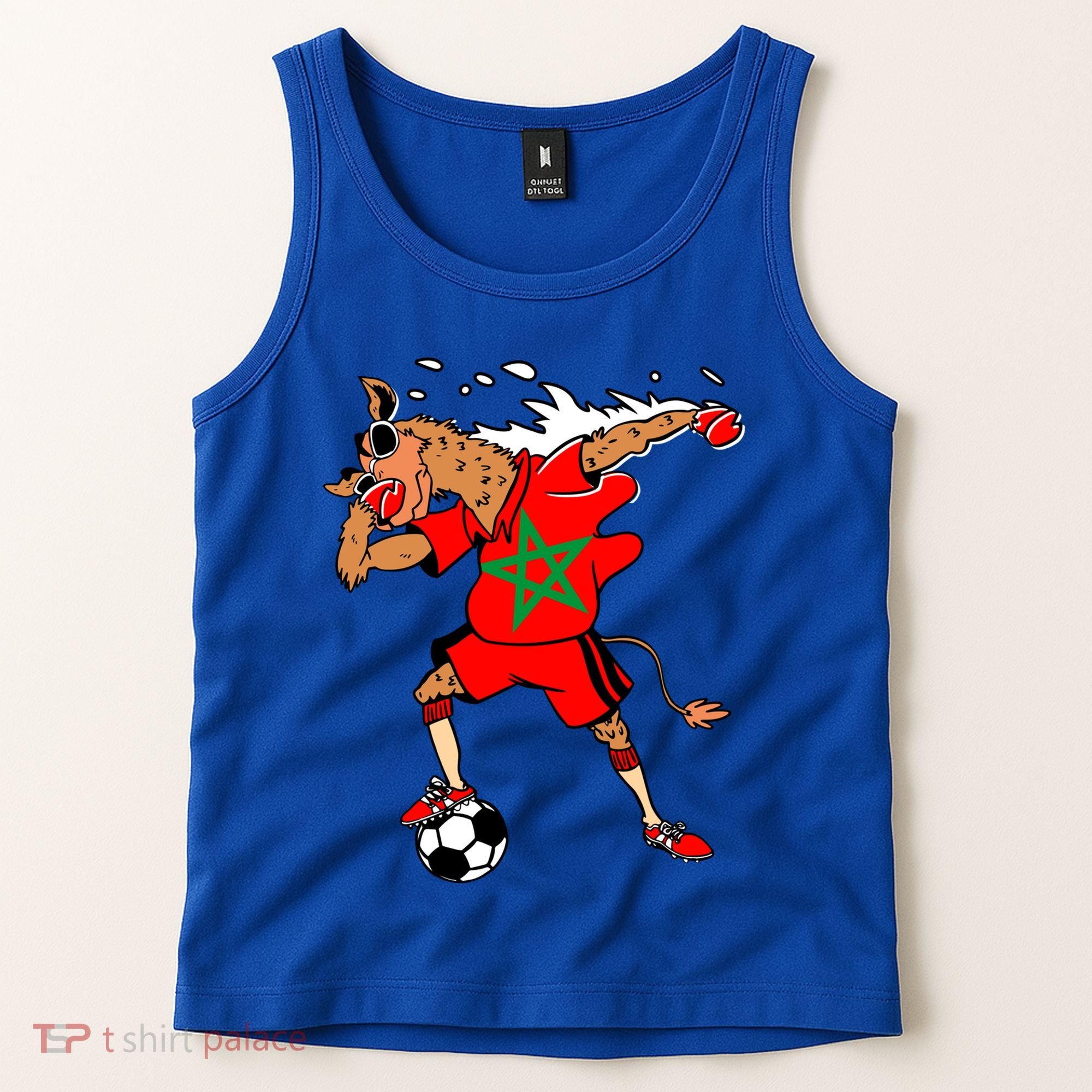 Moroccan Camel Morocco Flag Soccer Rabat Football Player Great Gift Tank Top