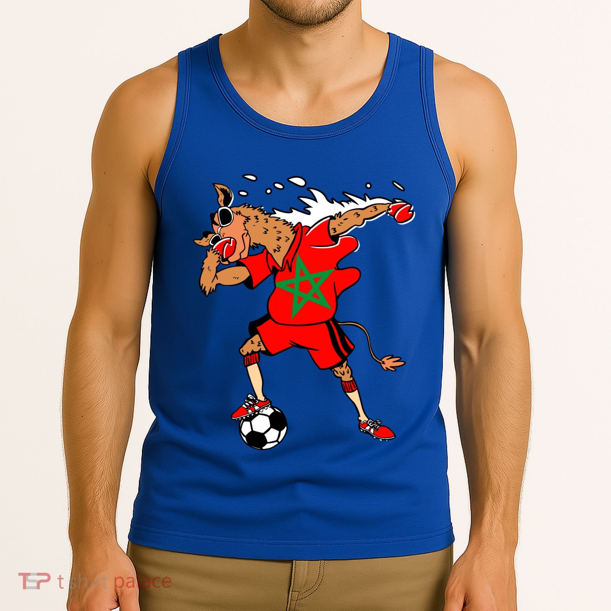 Moroccan Camel Morocco Flag Soccer Rabat Football Player Great Gift Tank Top