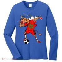 Moroccan Camel Morocco Flag Soccer Rabat Football Player Great Gift Women's Long Sleeve Shirt thumb 0