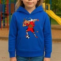 Moroccan Camel Morocco Flag Soccer Rabat Football Player Great Gift Kids Hoodie thumb 3