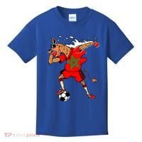 Moroccan Camel Morocco Flag Soccer Rabat Football Player Great Gift Kids T-Shirt thumb 0