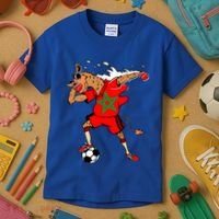 Moroccan Camel Morocco Flag Soccer Rabat Football Player Great Gift Kids T-Shirt thumb 3