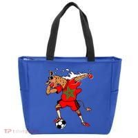 Moroccan Camel Morocco Flag Soccer Rabat Football Player Great Gift Tote Bag thumb 0