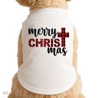 Merry Christ Mas Jesus Birthday Christmas Doggie Tank thumb 0