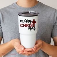 Merry Christ Mas Jesus Birthday Christmas Tumbler thumb 2