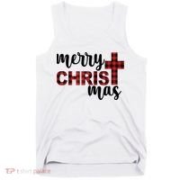 Merry Christ Mas Jesus Birthday Christmas Tank Top thumb 0
