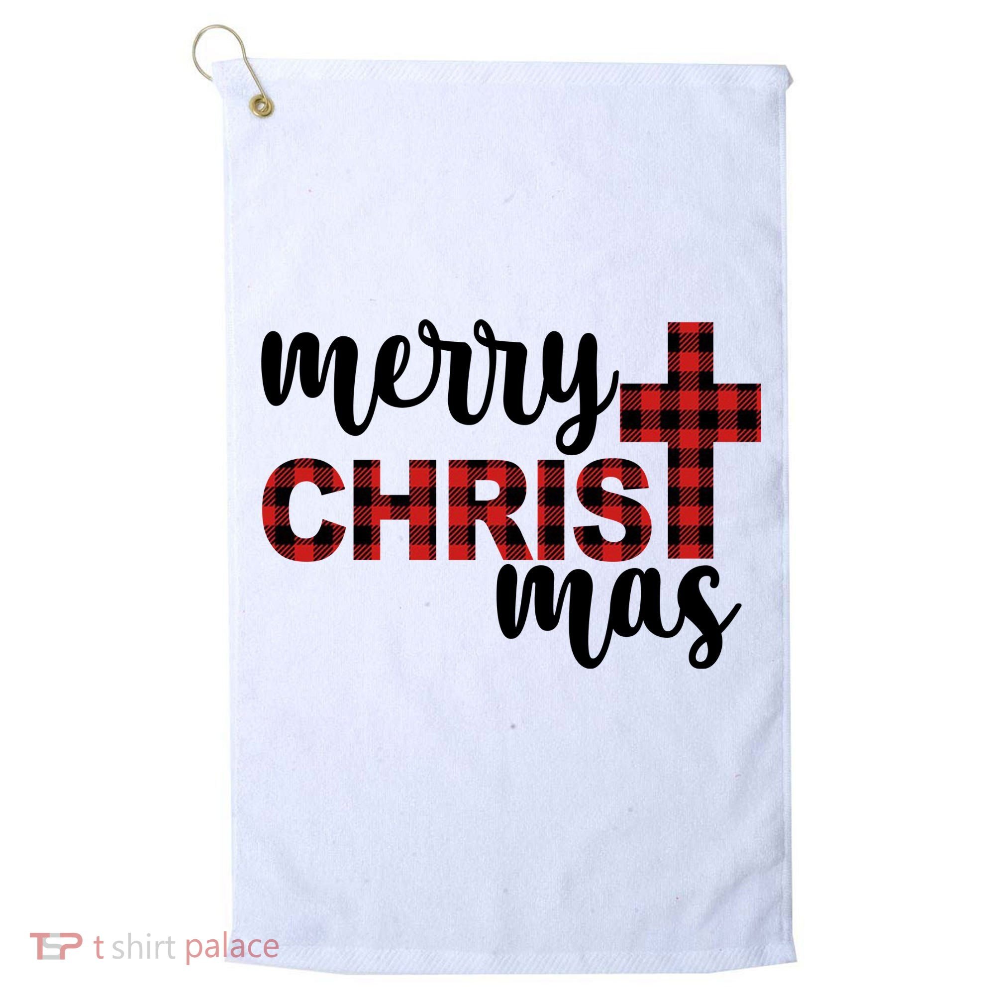 Merry Christ Mas Jesus Birthday Christmas Golf Towel