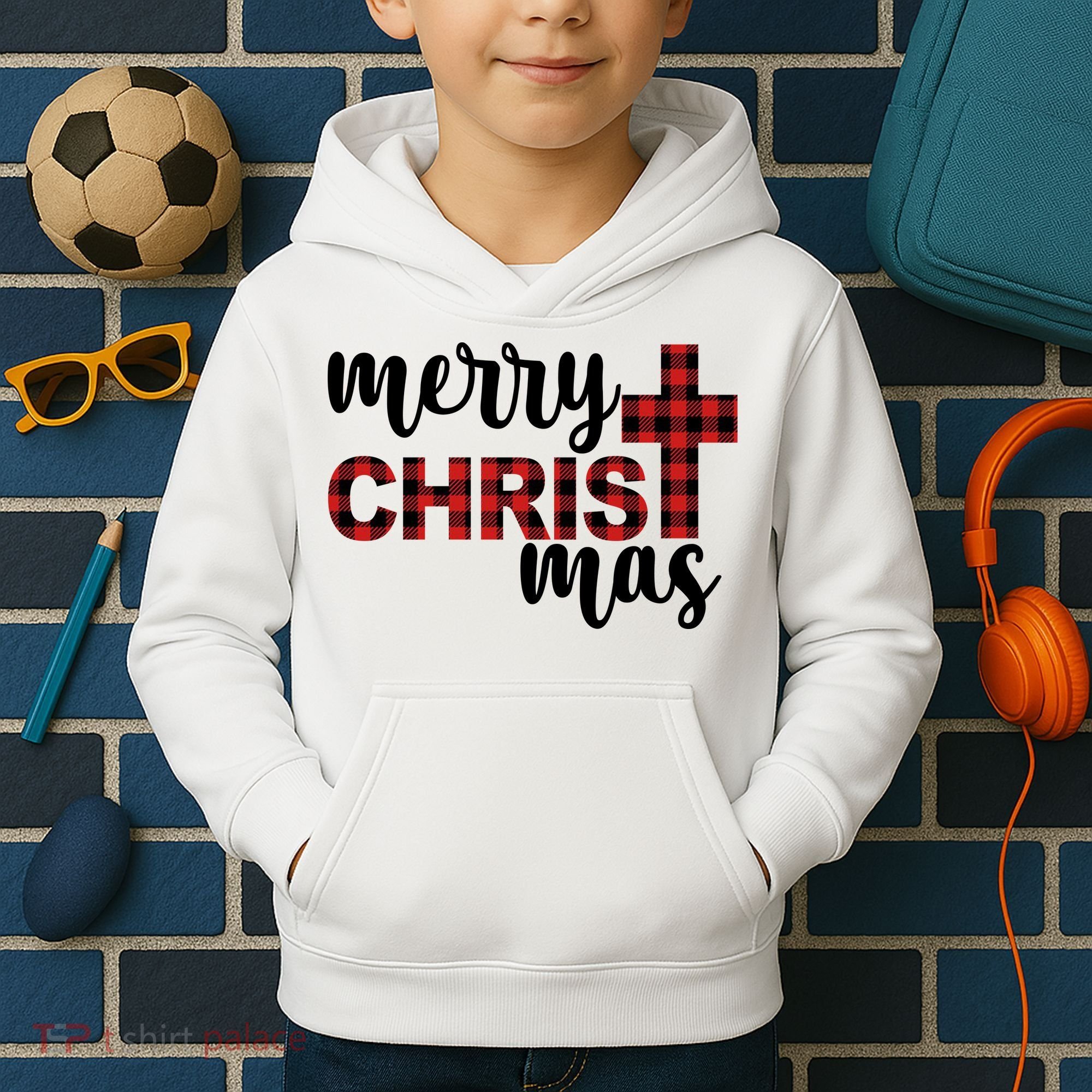 Merry Christ Mas Jesus Birthday Christmas Kids Hoodie