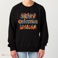 Merry Christmas Master Builder Building Bricks Blocks Lovers Women's Sweatshirt thumb 0