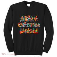 Merry Christmas Master Builder Building Bricks Blocks Lovers Sweatshirt thumb 0