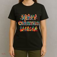Merry Christmas Master Builder Building Bricks Blocks Lovers T-Shirt thumb 4