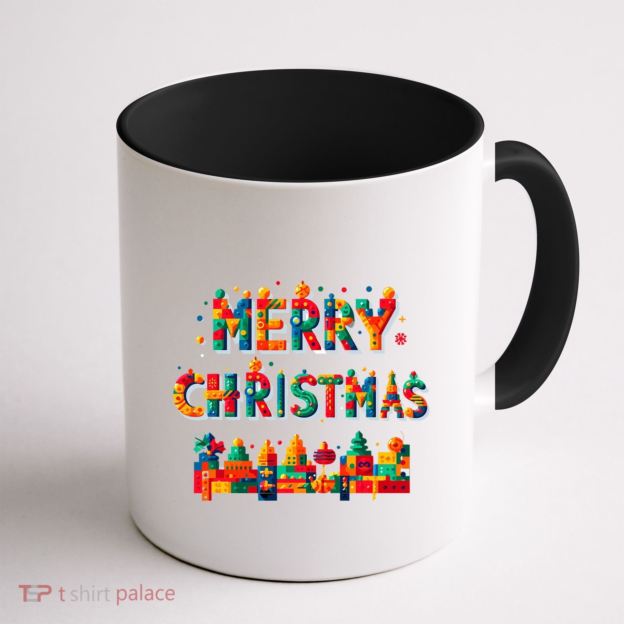 Merry Christmas Master Builder Building Bricks Blocks Lovers Coffee Mug