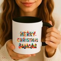 Merry Christmas Master Builder Building Bricks Blocks Lovers Coffee Mug thumb 3
