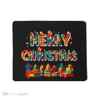 Merry Christmas Master Builder Building Bricks Blocks Lovers Mousepad thumb 0