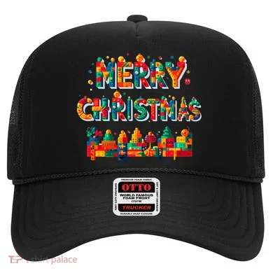 Merry Christmas Master Builder Building Bricks Blocks Lovers Hat