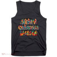 Merry Christmas Master Builder Building Bricks Blocks Lovers Tank Top thumb 0