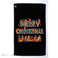 Merry Christmas Master Builder Building Bricks Blocks Lovers Golf Towel thumb 0