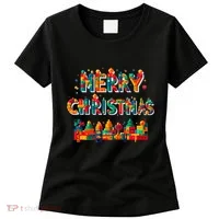 Merry Christmas Master Builder Building Bricks Blocks Lovers Women's T-Shirt thumb 0