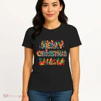 Merry Christmas Master Builder Building Bricks Blocks Lovers Women's T-Shirt thumb 4
