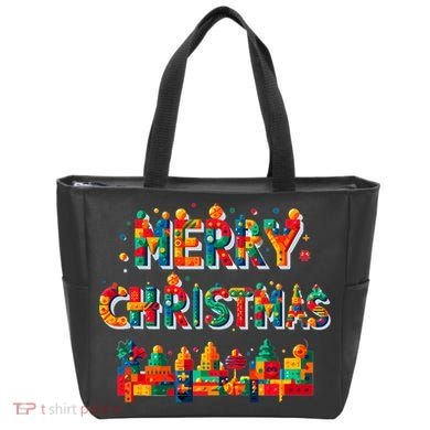 Merry Christmas Master Builder Building Bricks Blocks Lovers Tote Bag