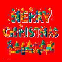 Merry Christmas Master Builder Building Bricks Blocks Lovers Santa Hat thumb 1