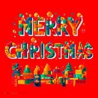 Merry Christmas Master Builder Building Bricks Blocks Lovers Santa Hat thumb 1