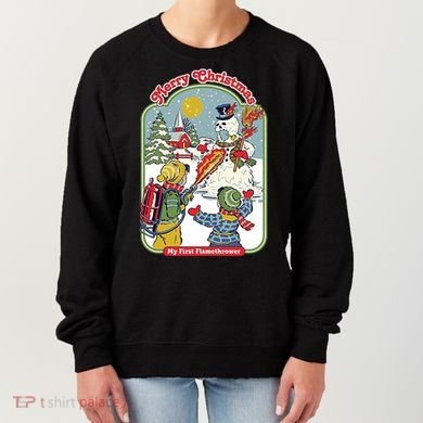 Merry Christmas My First Flamethrower Women's Sweatshirt