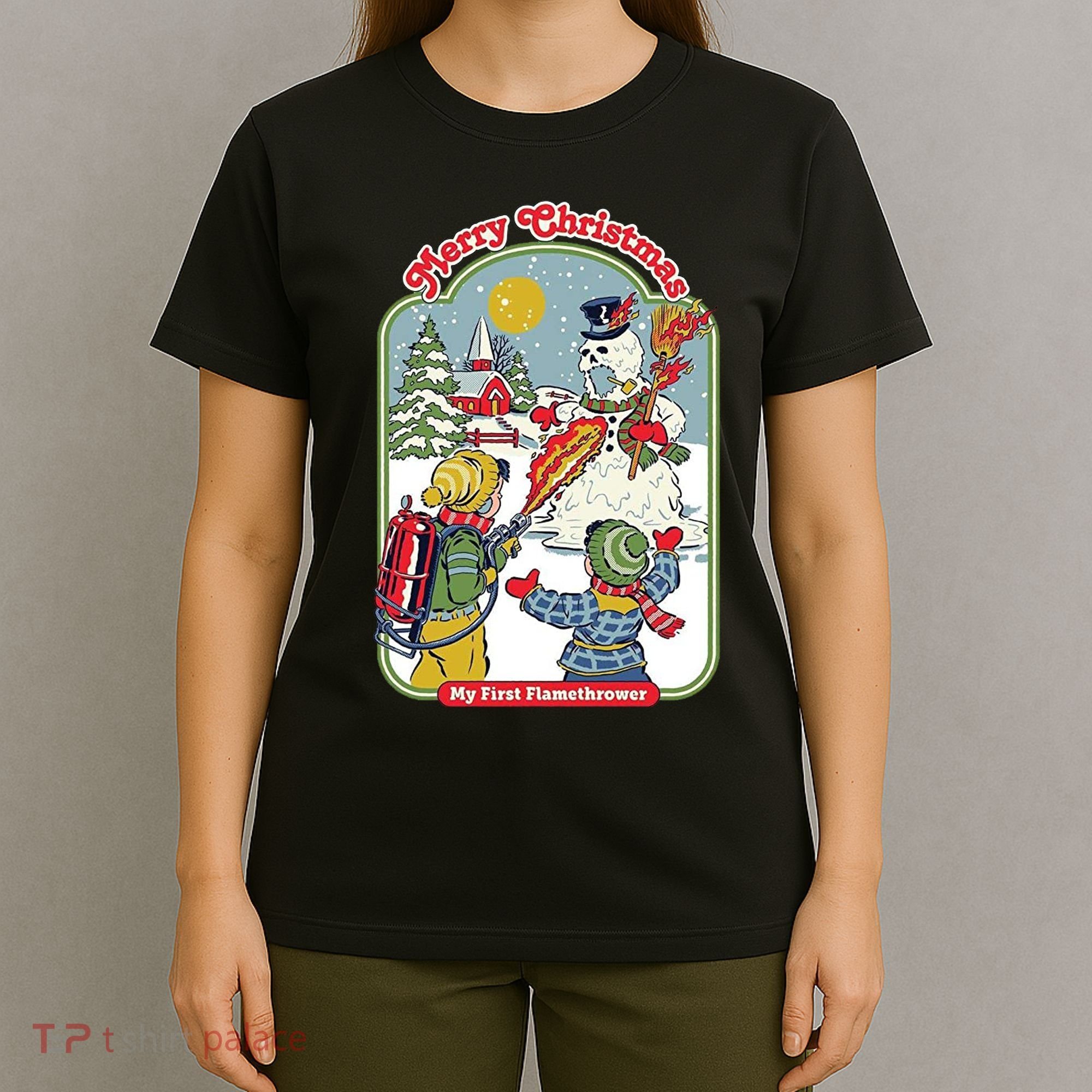 Merry Christmas My First Flamethrower T-Shirt