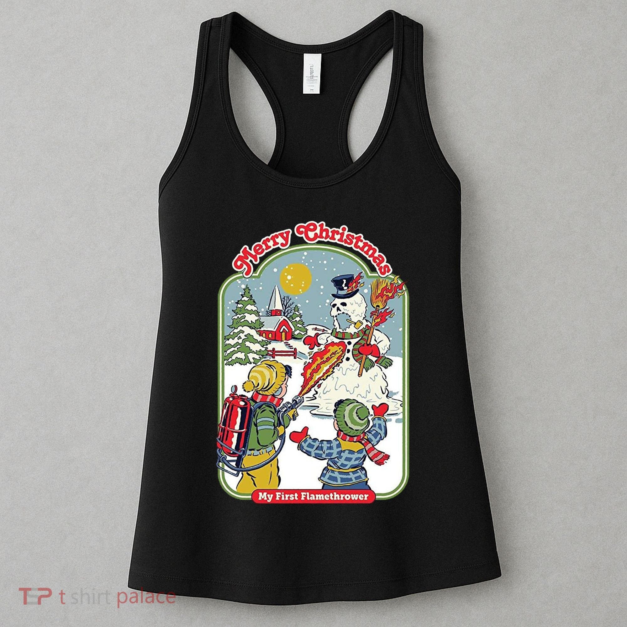 Merry Christmas My First Flamethrower Women's Tank Top