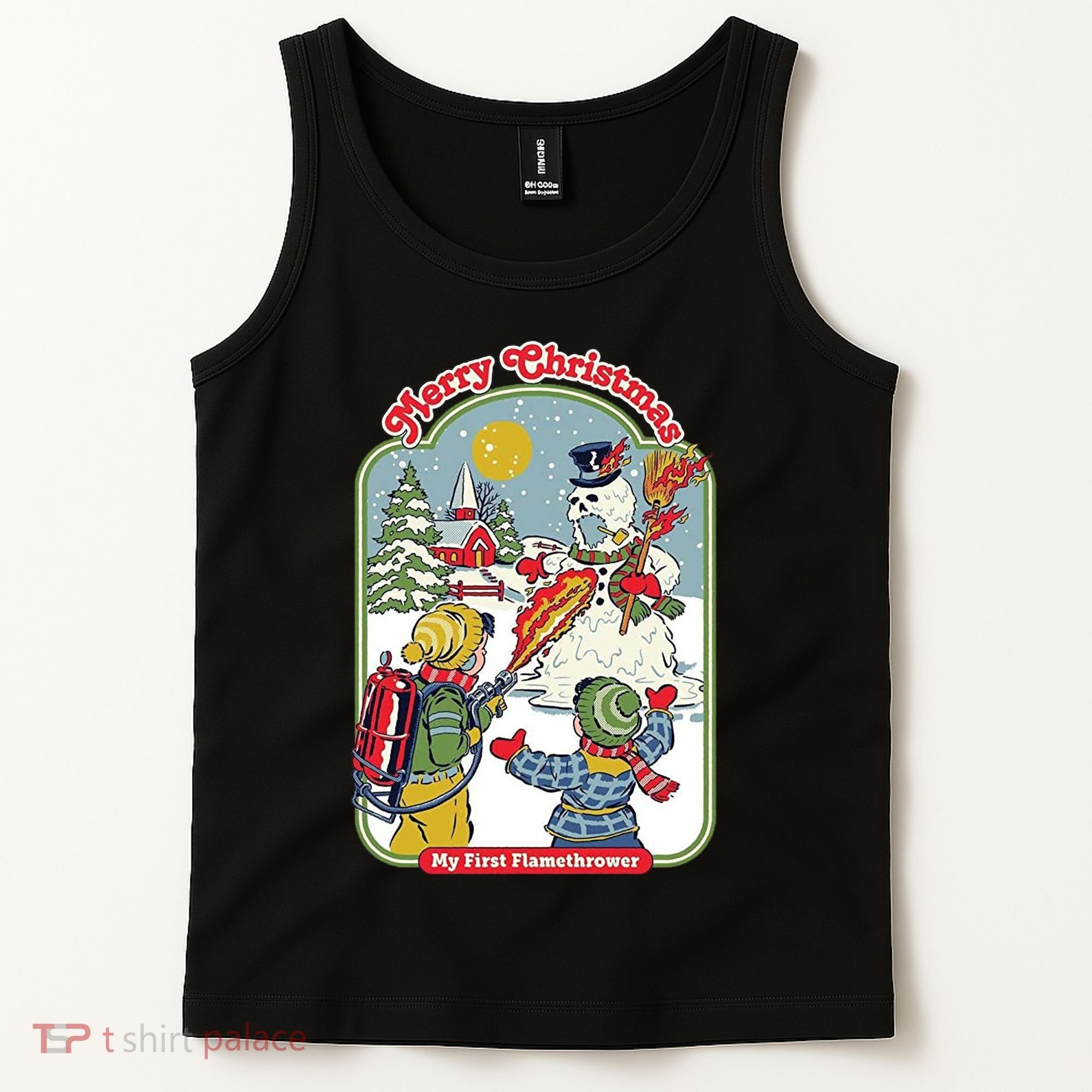 Merry Christmas My First Flamethrower Tank Top