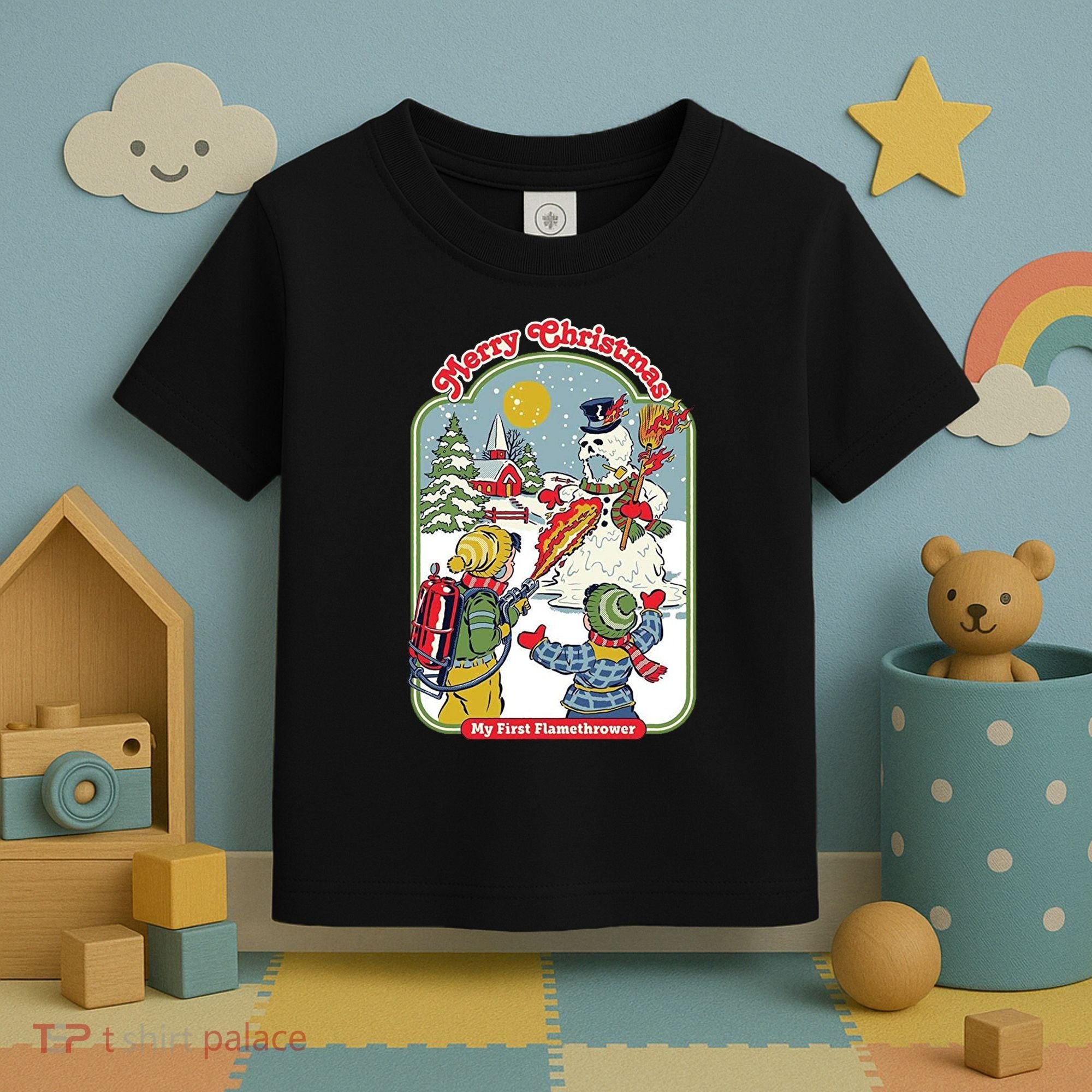 Merry Christmas My First Flamethrower Toddler T-Shirt
