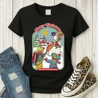 Merry Christmas My First Flamethrower Women's T-Shirt thumb 3