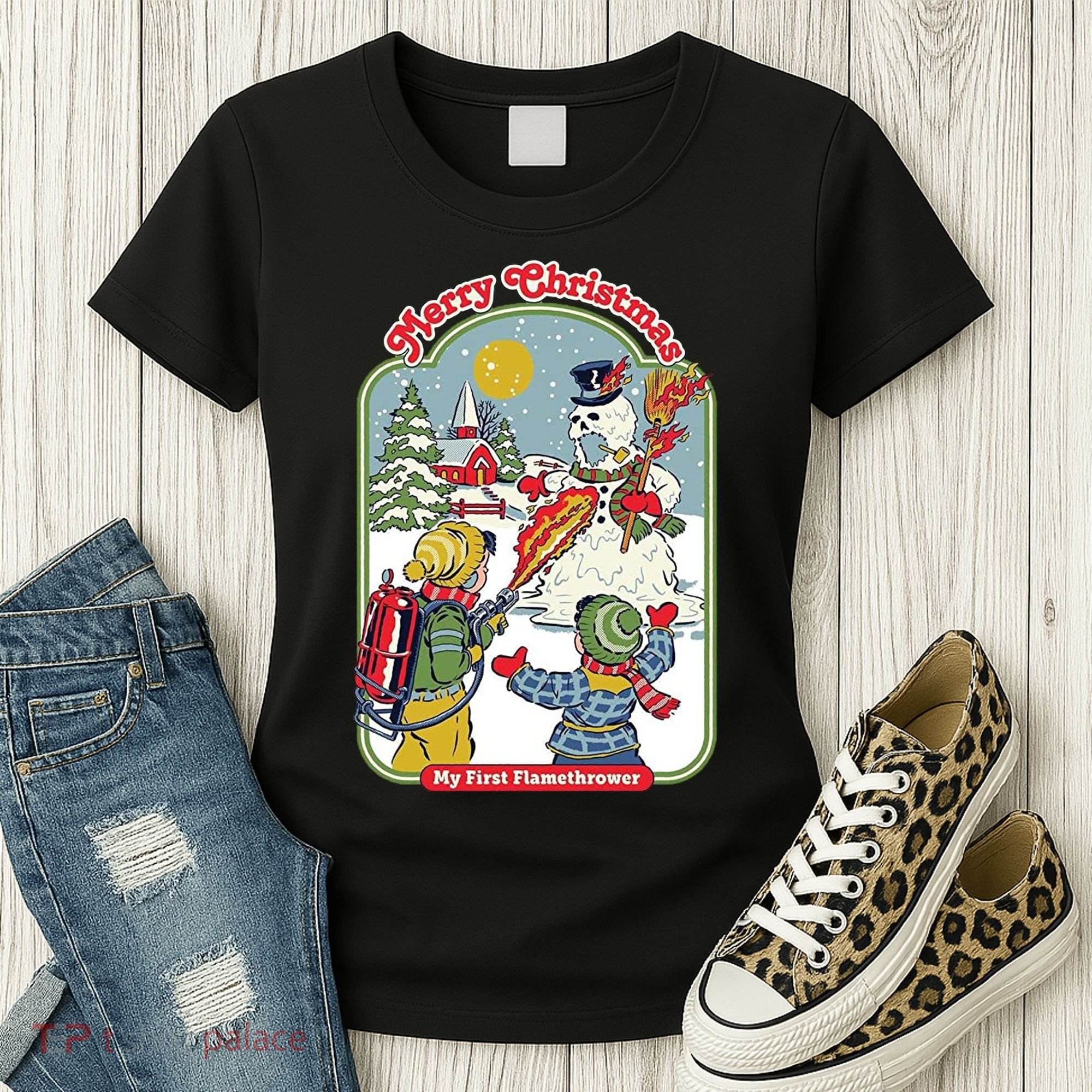 Merry Christmas My First Flamethrower Women's T-Shirt