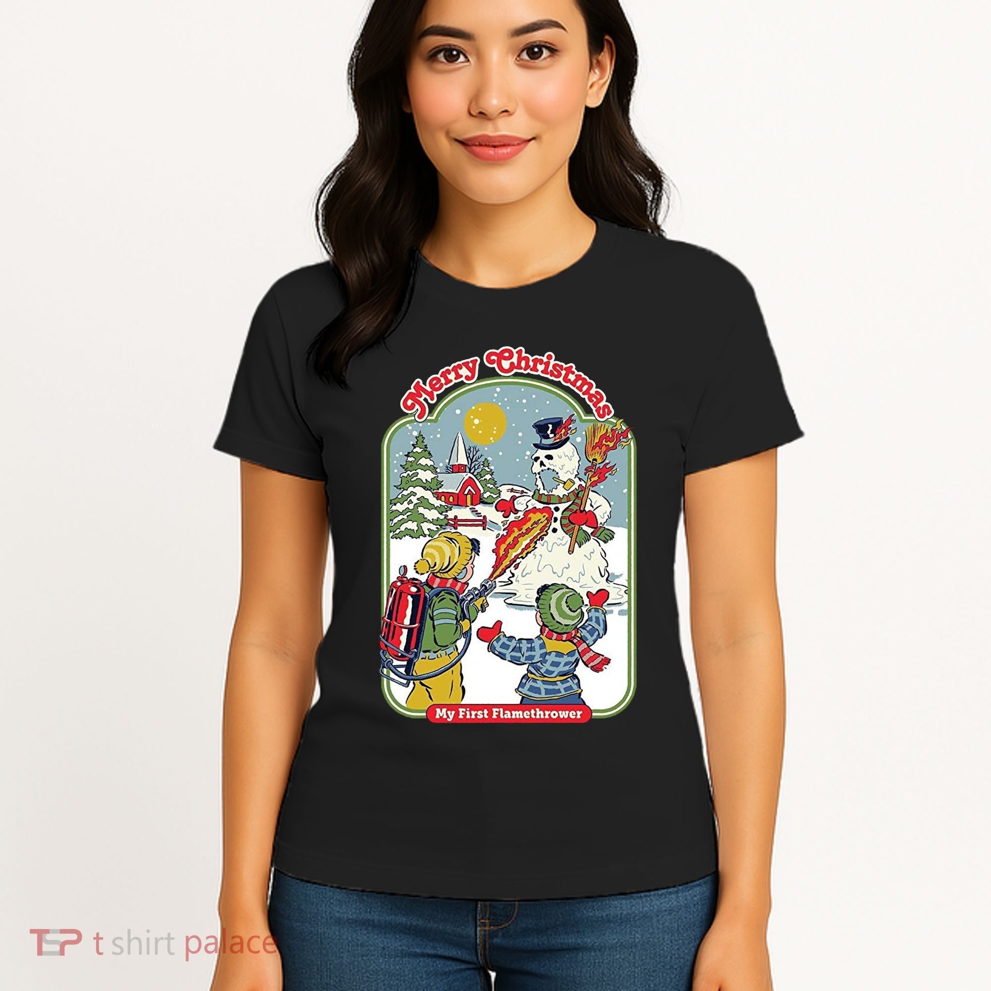 Merry Christmas My First Flamethrower Women's T-Shirt