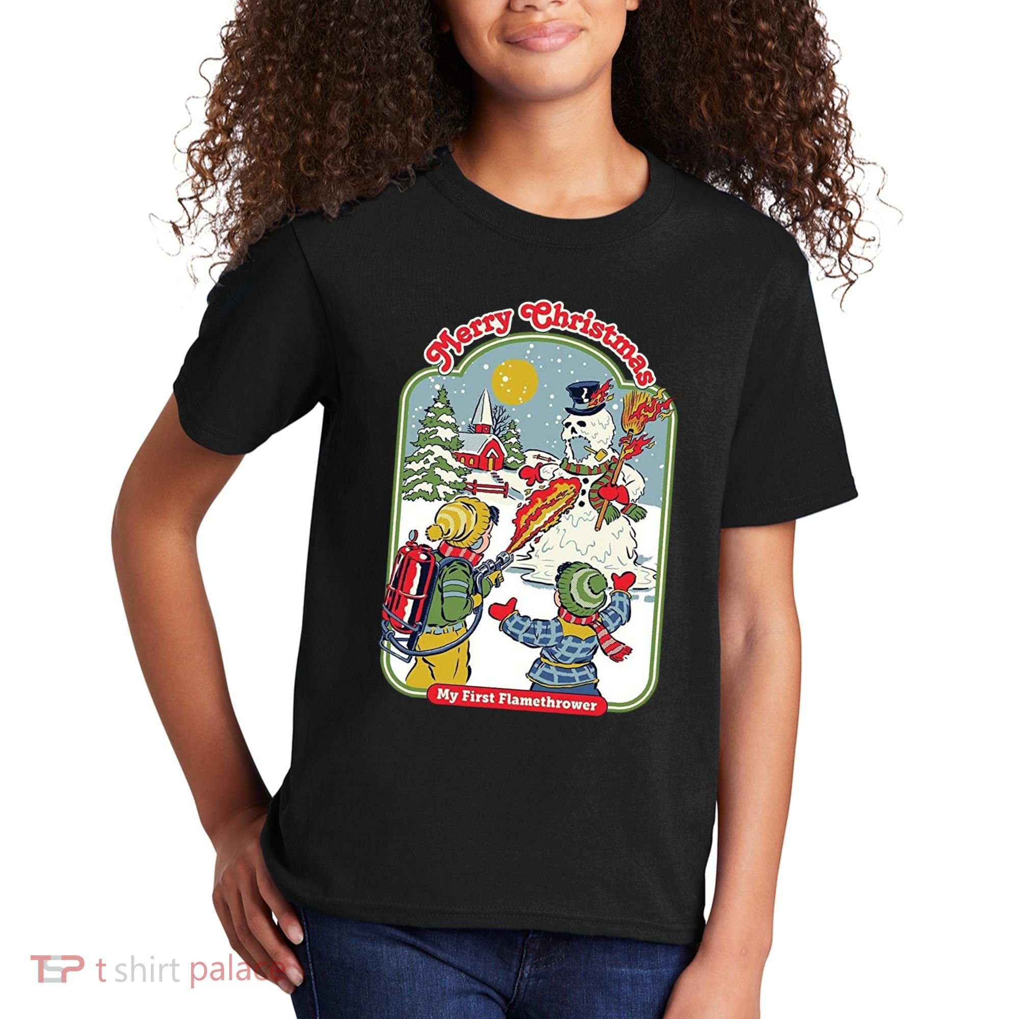 Merry Christmas My First Flamethrower Kids T-Shirt
