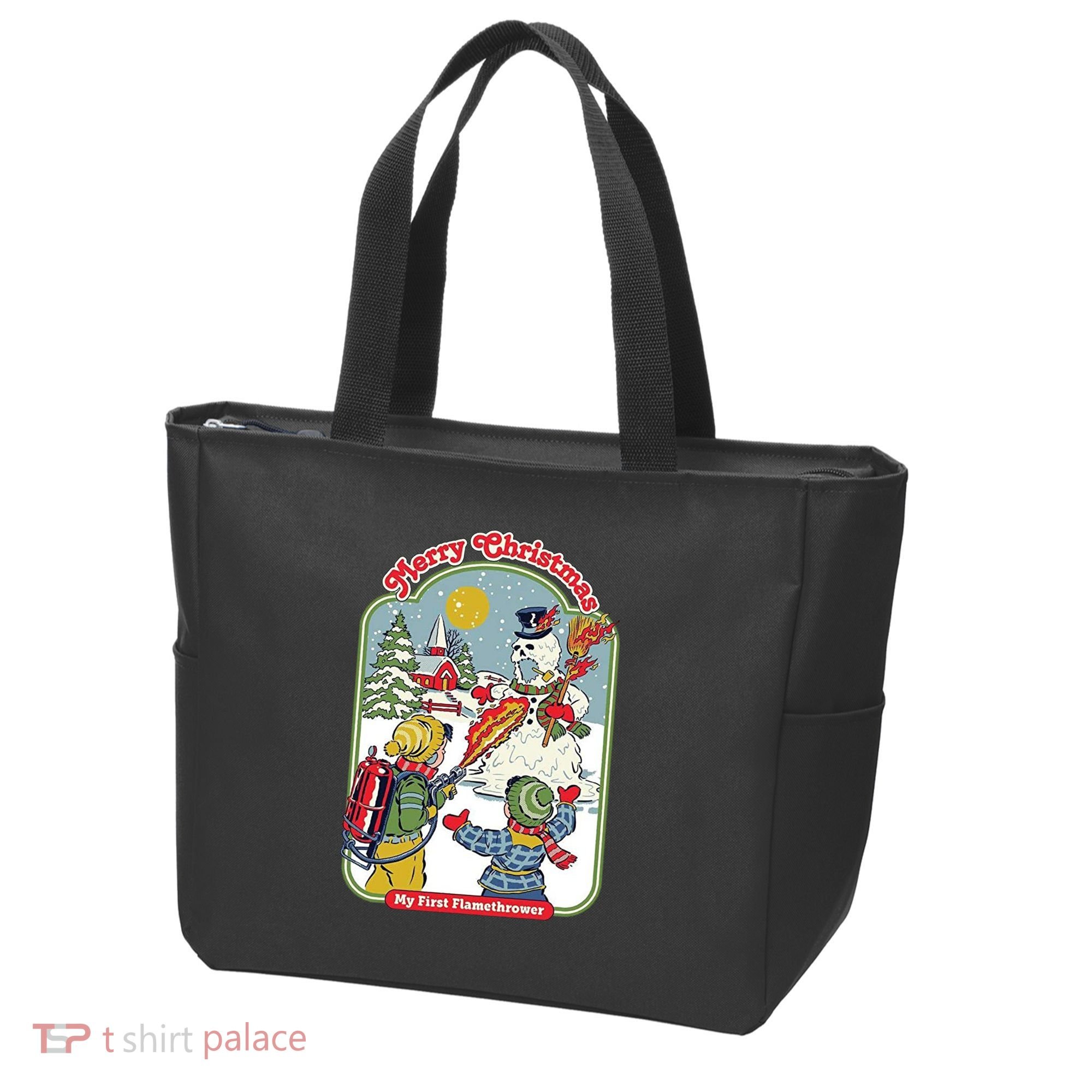 Merry Christmas My First Flamethrower Tote Bag