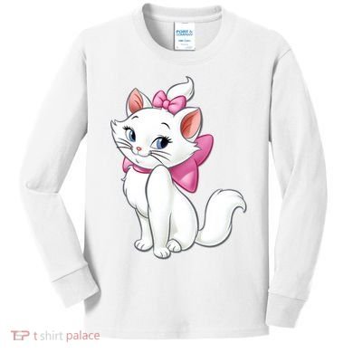 Marie Cat Kids Long Sleeve Shirt