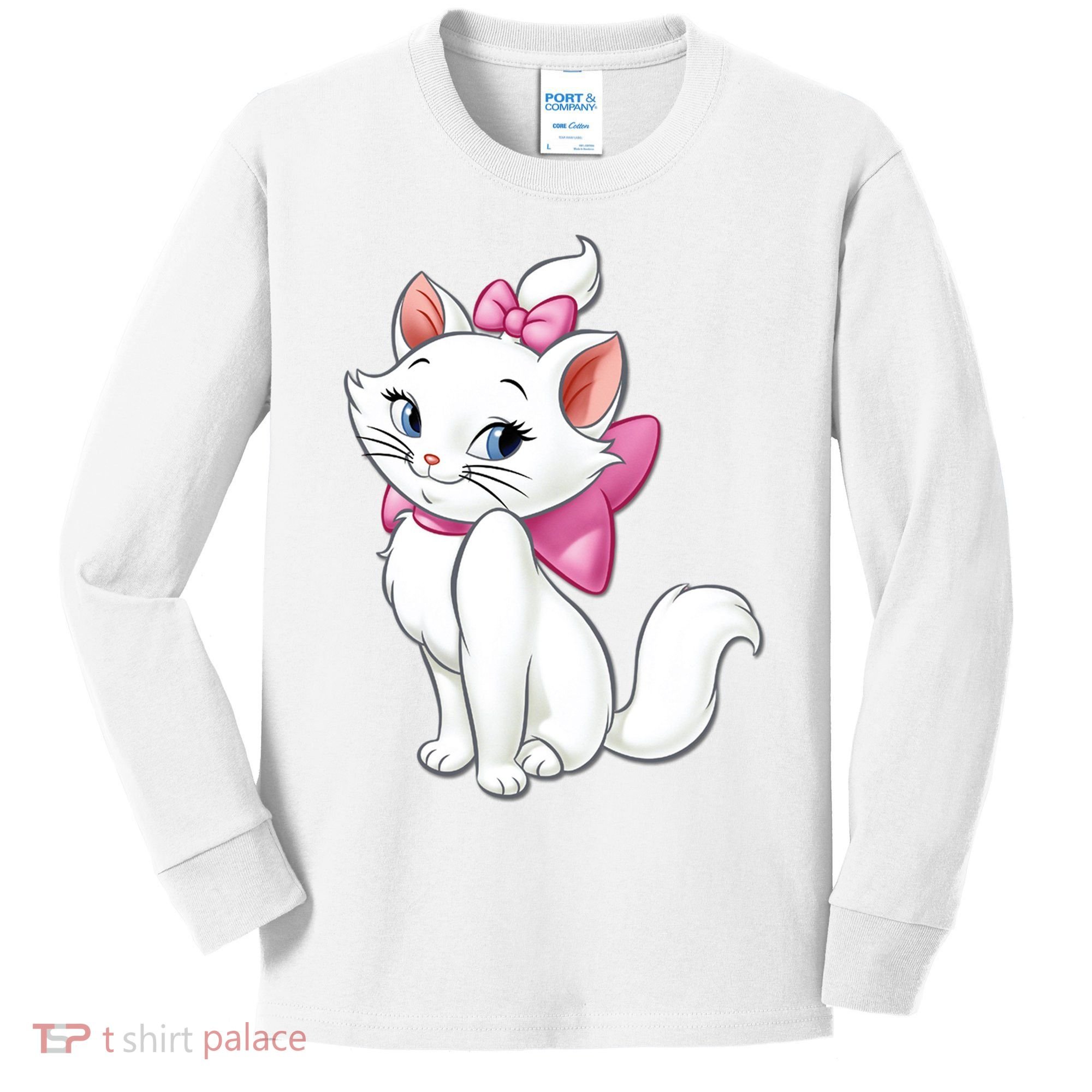 Marie Cat Kids Long Sleeve Shirt