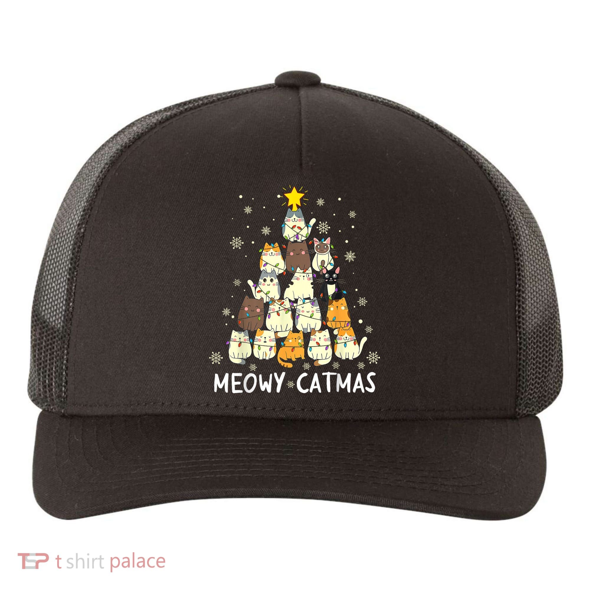 Meowy Catmas Yupoong Adult 5-Panel Trucker Hat