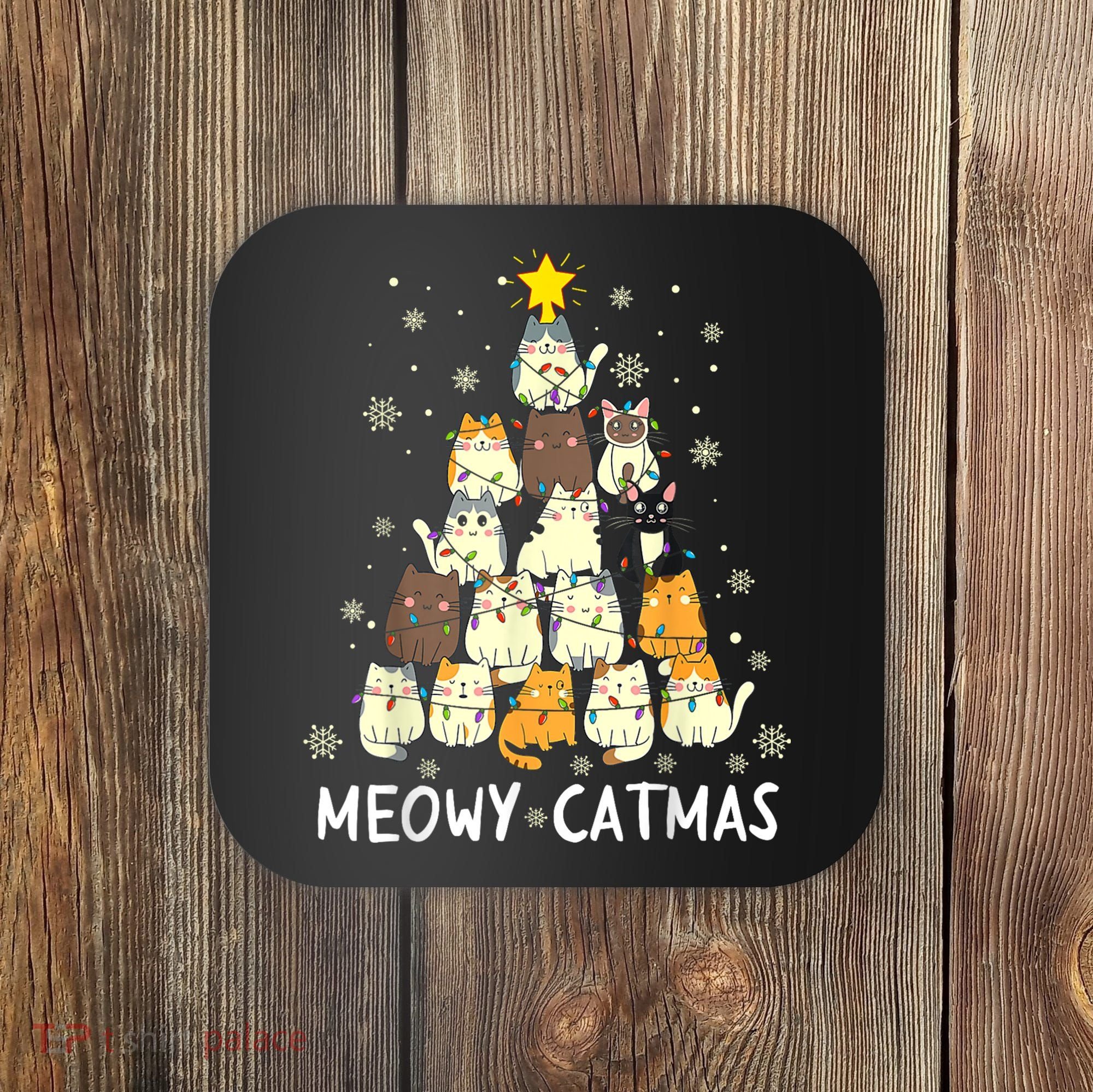 Meowy Catmas Coaster